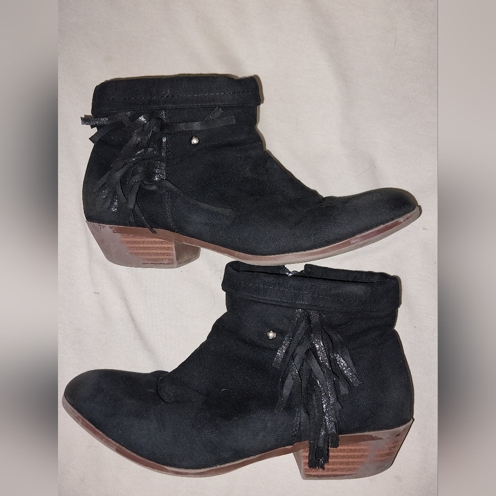 Sam Edelman Petty Frida Black Ankle Boots Size 2